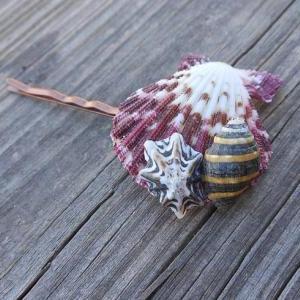 Seashell Hair Clip Handmade Head Piece Natural..
