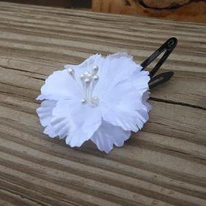 Flower Hair Clip - Fabric Flower Hair Accessory -..
