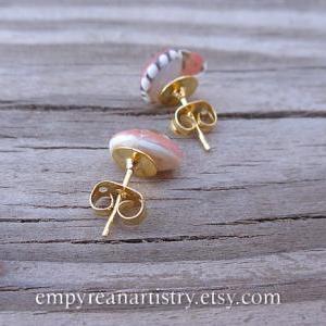 Seashell Stud Earrings - Nautical And Beach..